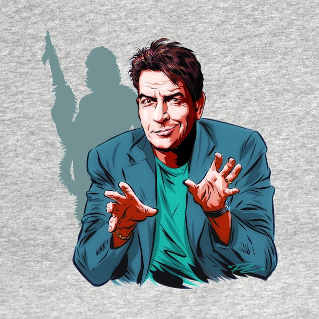 Charlie Sheen - An illustration by Paul Cemmick by PLAYDIGITAL2020